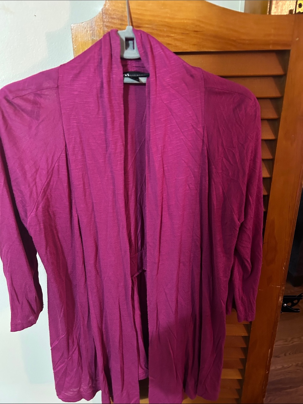AB Studio Magenta Open-Front Cardigan